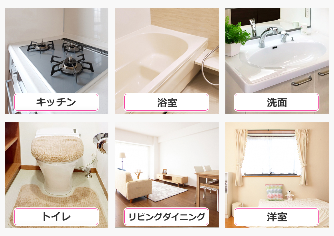 キッチン＋浴室＋洗面＋トイレ＋リビングダイニング＋洋室